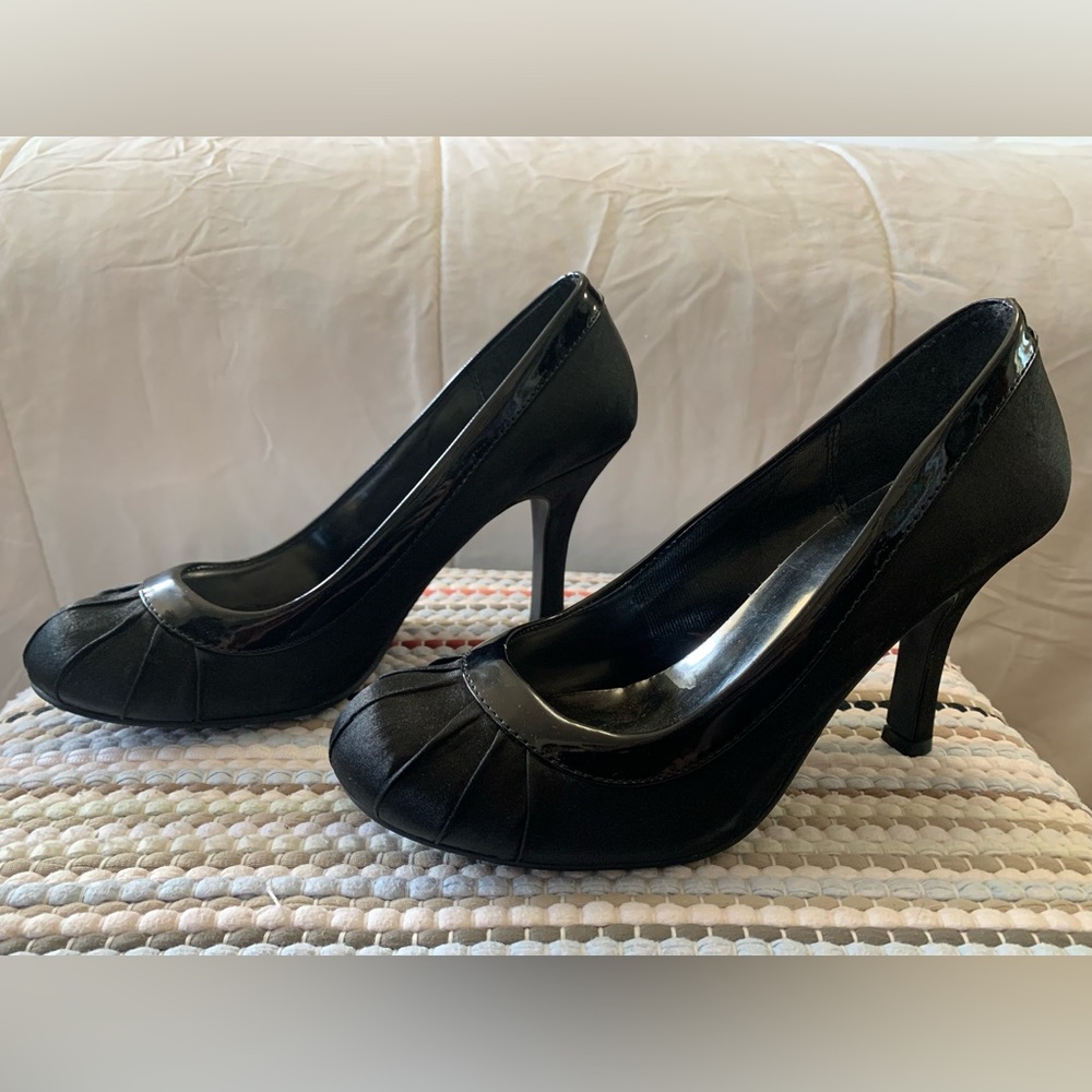 Women’s black heels.
